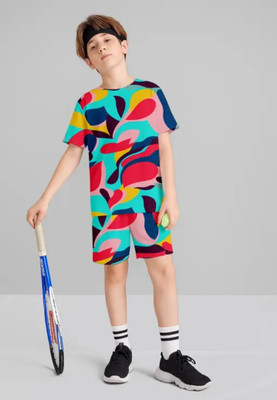 mahakalifabric Kids Nightwear Baby Boys & Baby Girls Printed Cotton Blend(Multicolor Pack of 2)