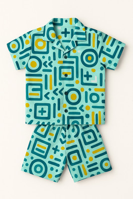 LACIA LOBO Kids Nightwear Baby Boys & Baby Girls Printed Cotton Blend(Multicolor Pack of 1)