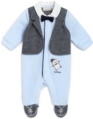 Chicco Kids Nightwear Baby Boys Printed Polycotton(Light Blue Pack of 1)