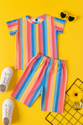 Kryvyn Kids Nightwear Boys & Girls Printed Cotton Blend(Multicolor Pack of 1)