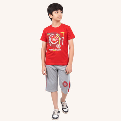Arsha lifestyle Kids Nightwear Boys Printed Cotton(Red Pack of 1)