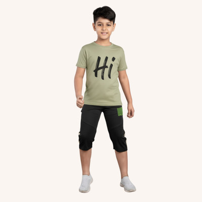 Arsha lifestyle Kids Nightwear Boys Printed Cotton(Green Pack of 1)