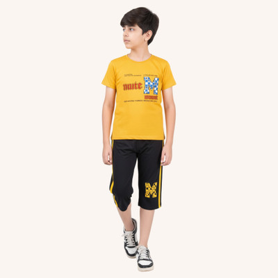 Arsha lifestyle Kids Nightwear Boys Printed Cotton(Yellow Pack of 1)