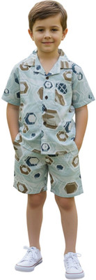 FASHION GRAB Kids Nightwear Boys Printed Cotton(Light Blue Pack of 1)