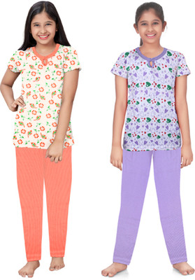 BARATHIDEVI TEX Girls Casual Top Pant(COMBO2)