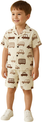 FASHION GRAB Kids Nightwear Boys Printed Cotton(Brown Pack of 1)