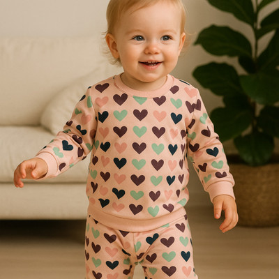Tinihuggs Kids Nightwear Baby Boys & Baby Girls Printed Cotton(Pink Pack of 1)