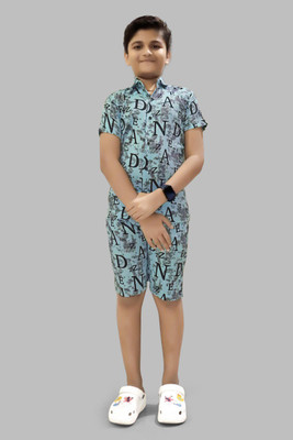 CRMCETEERPRISE Kids Nightwear Boys & Girls Printed Cotton Blend(Multicolor Pack of 1)
