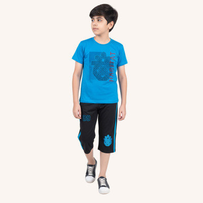 Arsha lifestyle Kids Nightwear Boys Printed Cotton(Blue Pack of 1)