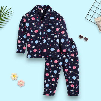 Uwald Kids Nightwear Baby Boys & Baby Girls Printed Nylon(Multicolor Pack of 1)