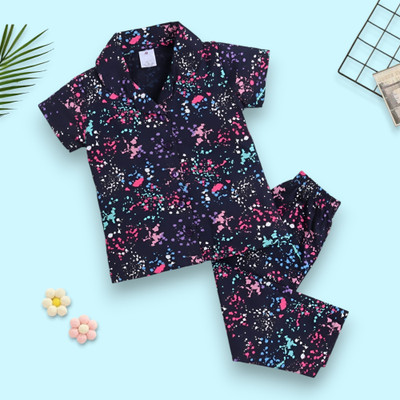 KIDVIDA Kids Nightwear Baby Boys & Baby Girls Printed Cotton(Multicolor Pack of 1)