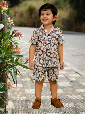 FASHION GRAB Kids Nightwear Boys Printed Cotton(Purple Pack of 1)