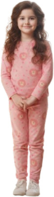 KMExim Kids Nightwear Boys & Girls Solid Cotton(Pink Pack of 1)
