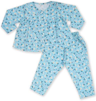 Minimates Girls Printed Blue Night Suit Set