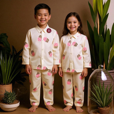 Alaap Kids Nightwear Baby Boys & Baby Girls Printed Polycotton(Multicolor Pack of 1)