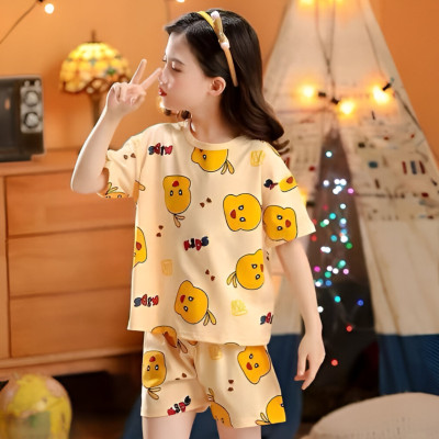 parakhiya fab Kids Nightwear Baby Boys & Baby Girls Printed Cotton Blend, Rayon(Yellow Pack of 1)