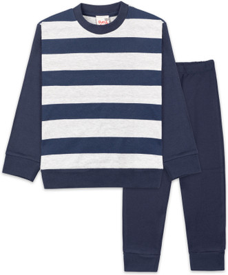 Digsel Cool Cotton Kids Nightwear Boys Printed Cotton Blend(Blue Pack of 1)