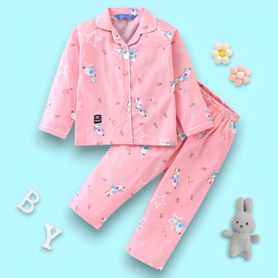 LACIA LOBO Kids Nightwear Baby Boys & Baby Girls Printed Cotton Blend(Multicolor Pack of 1)