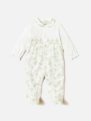 GIGGLES by Babyshop Kids Nightwear Baby Girls Printed Cotton Blend(Beige Pack of 1)