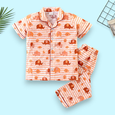 ULTRINA Kids Nightwear Girls Printed Nylon(Multicolor Pack of 1)