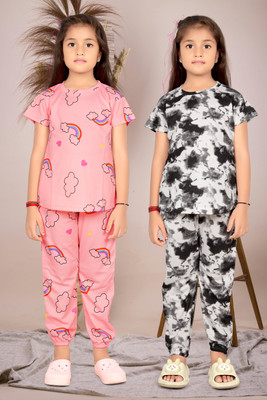Amreliya Enterprise Girls Disney Princess Casual Top Pyjama(PB)