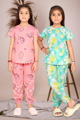 Amreliya Enterprise Girls Disney Princess Casual Top Pyjama(PR)