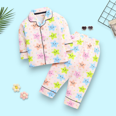 ULTRINA Kids Nightwear Baby Boys & Baby Girls Printed Nylon(Multicolor Pack of 1)