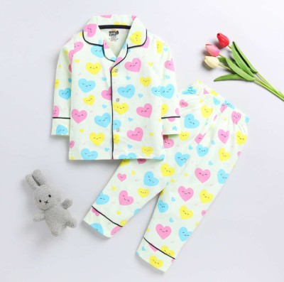 Uwald Kids Nightwear Baby Boys & Baby Girls Printed Cotton Blend(Multicolor Pack of 1)