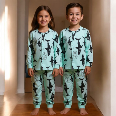 Alaap Kids Nightwear Baby Boys & Baby Girls Printed Polycotton(Multicolor Pack of 1)