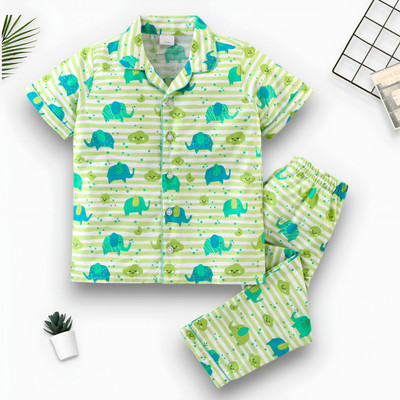 LACIA LOBO Kids Nightwear Baby Boys & Baby Girls Printed Cotton Blend(Multicolor Pack of 1)