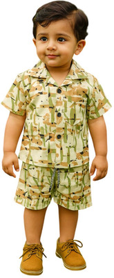 FASHION GRAB Kids Nightwear Boys Printed Cotton(Green Pack of 1)