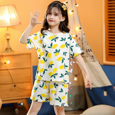 parakhiya fab Kids Nightwear Baby Boys & Baby Girls Printed Cotton Blend, Rayon(Yellow Pack of 1)