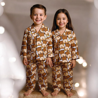 Alaap Kids Nightwear Baby Boys & Baby Girls Printed Polycotton(Multicolor Pack of 1)