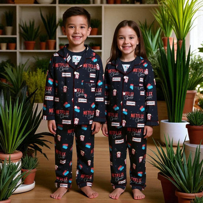 Alaap Kids Nightwear Baby Boys & Baby Girls Printed Polycotton(Multicolor Pack of 1)