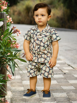 FASHION GRAB Kids Nightwear Boys Printed Cotton(Green Pack of 1)