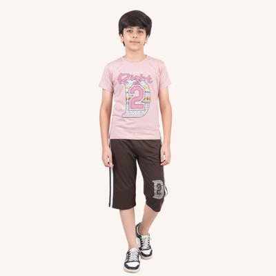 Arsha lifestyle Kids Nightwear Boys Printed Cotton(Pink Pack of 1)