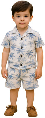 FASHION GRAB Kids Nightwear Boys Printed Cotton(Blue Pack of 1)