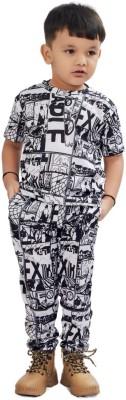 R Dresses Kids Nightwear Boys Printed Cotton Blend(Multicolor Pack of 1)