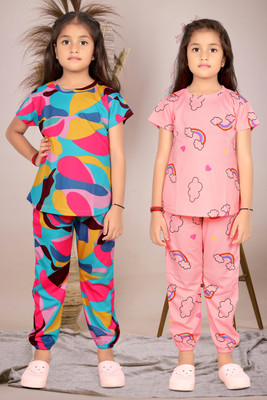Amreliya Enterprise Girls Disney Princess Casual Top Pyjama(SP)