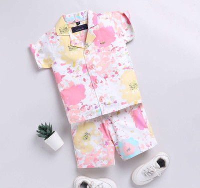 LACIA LOBO Kids Nightwear Baby Boys & Baby Girls Printed Cotton Blend(Multicolor Pack of 1)