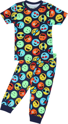NammaBaby Kids Nightwear Baby Boys Printed Cotton(Multicolor Pack of 1)