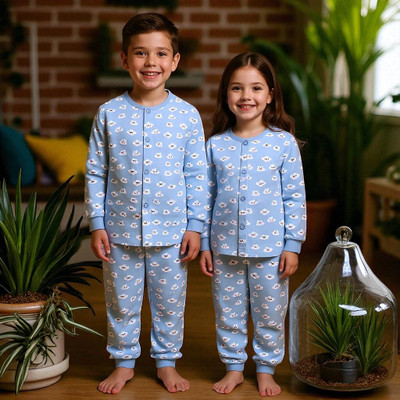 Alaap Kids Nightwear Baby Boys & Baby Girls Printed Polycotton(Multicolor Pack of 1)