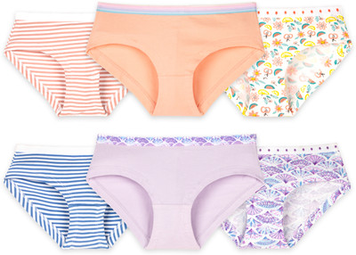 Ariel Panty For Girls(Multicolor, Pack of 6)