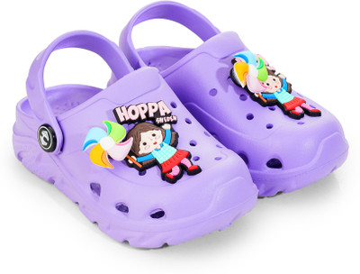 Hoppa Boys & Girls Slip-on Clogs(Purple , 2.5-3 Year)