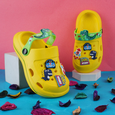 KILLER Jungle Book Boys & Girls Sling Back Clogs(Yellow , 3 - 3.5 YEARS)