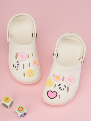 Yellow Bee Girls Slip-on Clogs(White , 6.5-7Years)