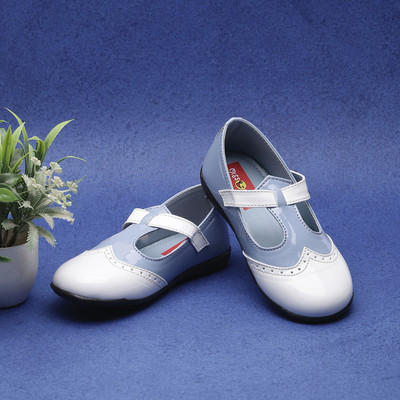 Miss & Chief Girls Buckle Flats(Grey , 11-12 YEARS)