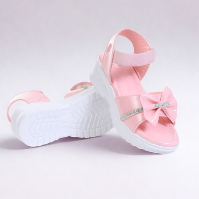 Cozia Disney Princess Girls Velcro Wedges(Pink , 7.5-8 Year)