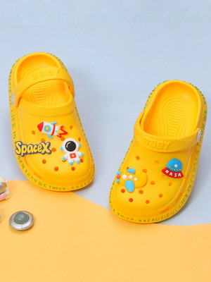 Yellow Bee Boys Sling Back Clogs(Yellow , 5-6 Years)