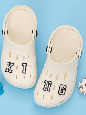 Yellow Bee Boys Sling Back Clogs(White , 5.5-6 Years)